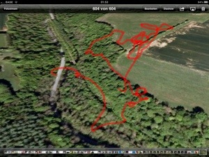 GPS flight track showing the uncontrolled drift pattern